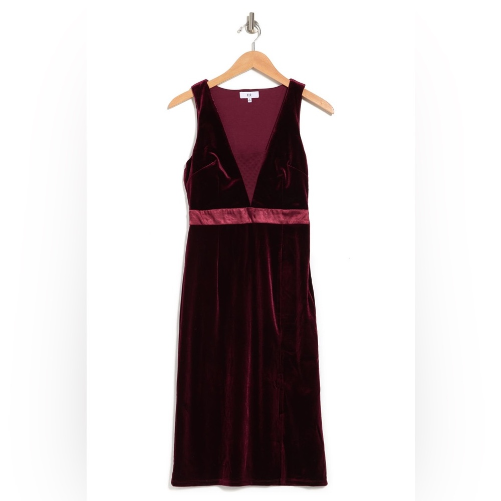 NSR Merlot velvet dress size small NWT